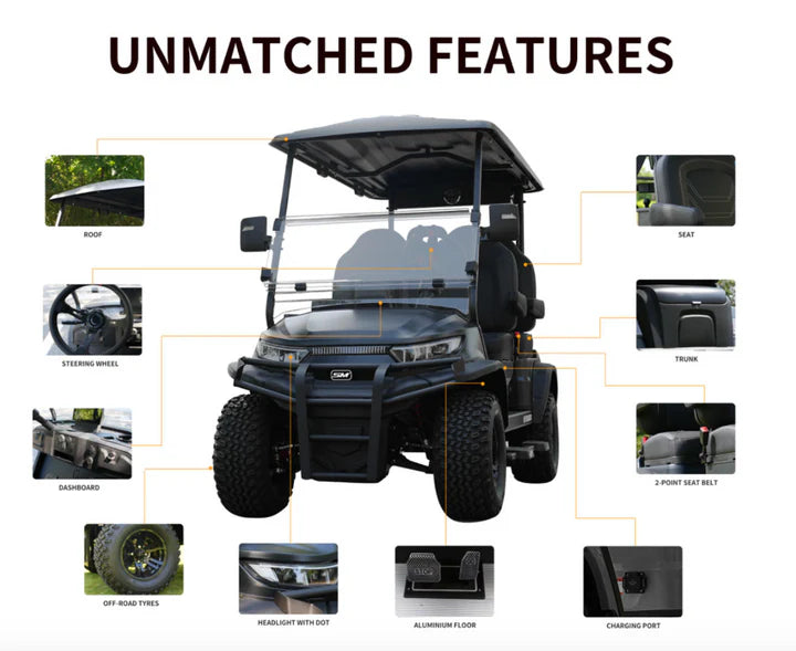 Supermach *NEW* 4-SEATER ELECTRIC GOLF CART