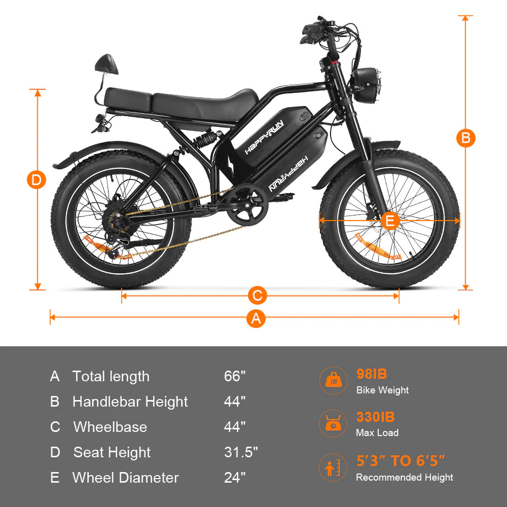 NEW HappyRun G70 2000W Dual Battery