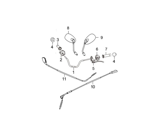 STEERING BAR & SWITCH & MIRROR